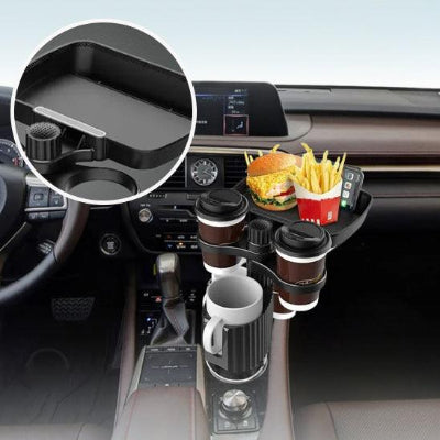 Porte gobelet voiture multifonction pour 3 breuvage et collations