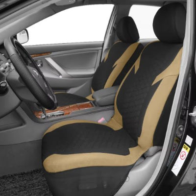 Housse-de-siège-de-voiture-beige-et-noir-avant